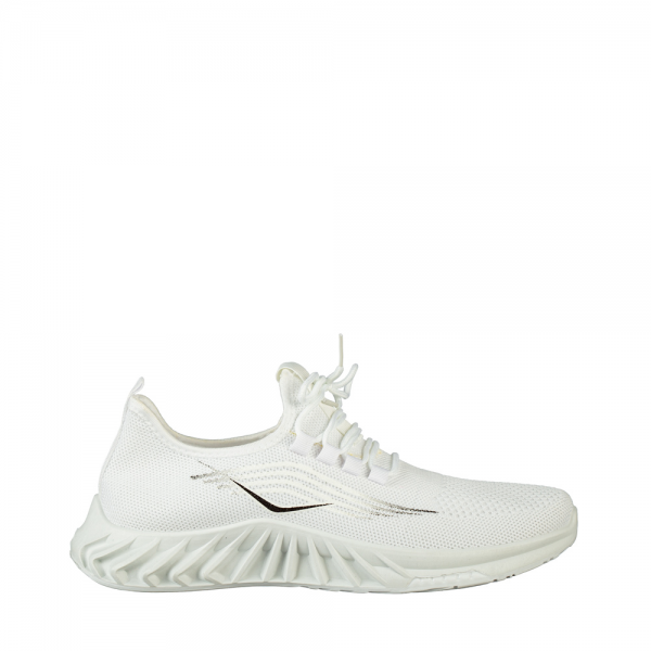 Pantofi sport barbati albi din material textil Stroben - Kalapod.net